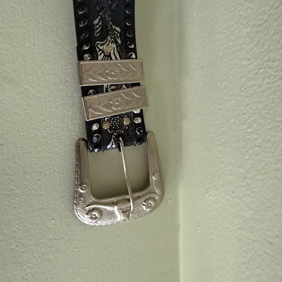 Black Belt with Silver Buckle - Picture 2 of 2